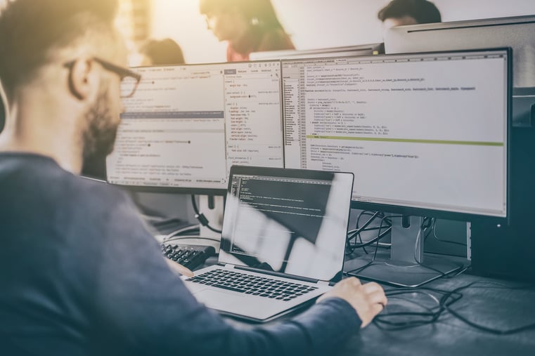 Web design professional using compute
